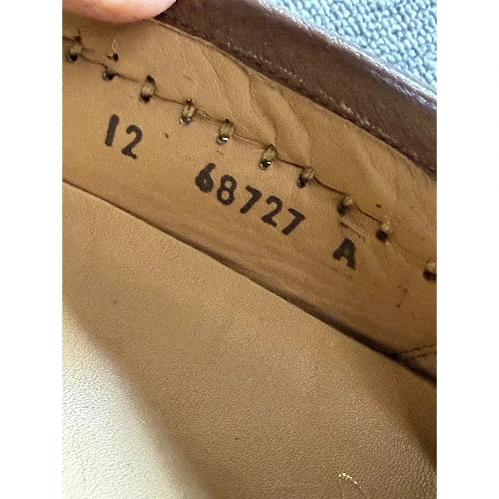 Alan Payne Shoes Mens 12 A Brown Genuine Lizard Leather Loafer Slip On Dress